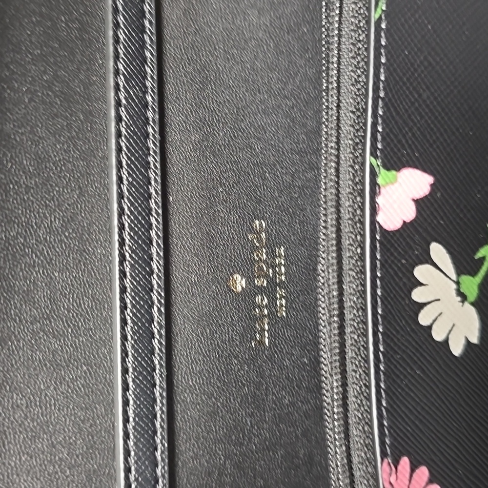 Kate Spade Small Flap Madison Black and Pink Floral Crossbody Bag NWT - Picture 5 of 8
